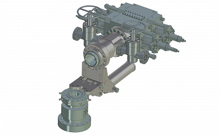 Натаскиватель шарнирный для наведения запорной компоновки на фланец 230х70 НШГ-230х70