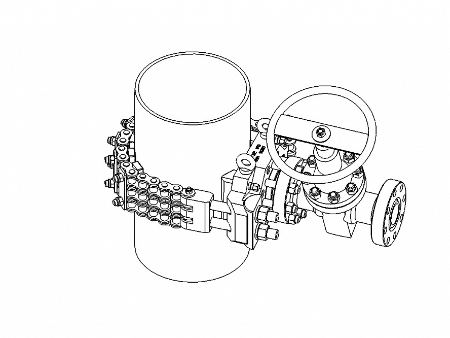 Хомуты для сверления технологических отверстий в трубах 219-340 ХСТ-70М (096.00.000)
