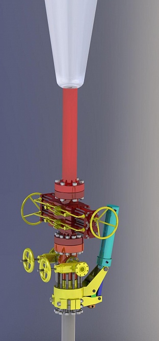 Натаскиватель шарнирный для наведения запорной компоновки на обсадные трубы 140-178 НШОТ-140-178 (064.00.000)