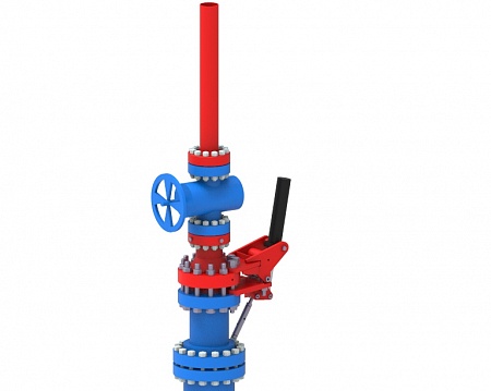 Натаскиватель шарнирный для наведения перфорационной задвижки на фланец 280х35 с одновременной герметизацией обсадной колонны - НШФК-5-280х35/146-178 (095.00.000)