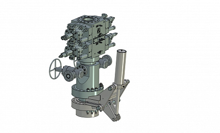 Натаскиватель шарнирный для наведения запорной компоновки на фланец крестовины 350х70  НШГ-350х70