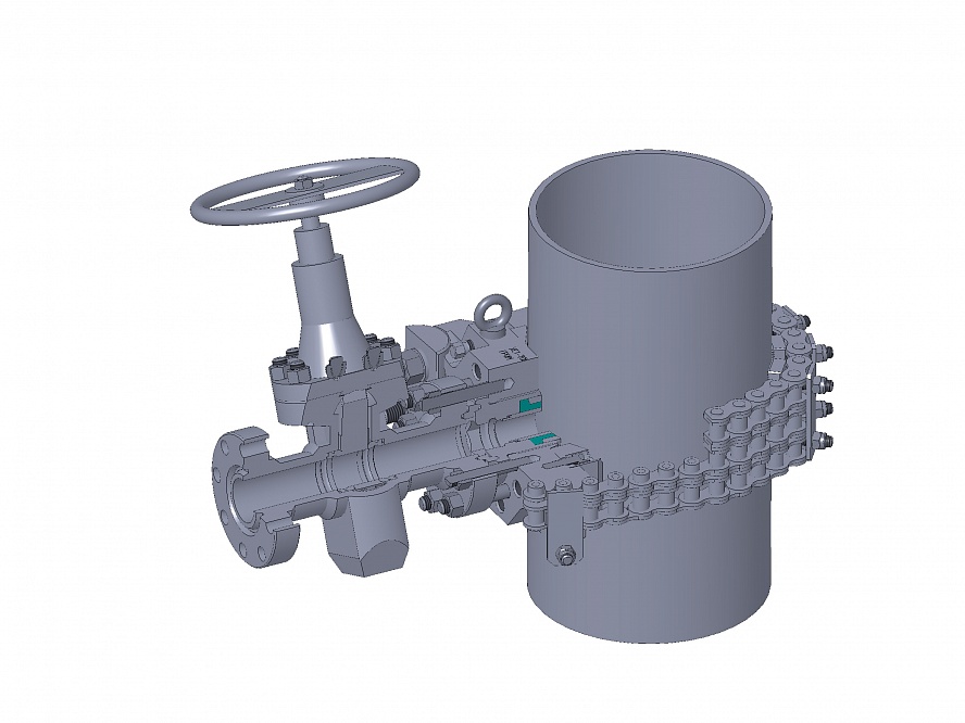 Хомуты для сверления технологических отверстий в трубах 219-340 ХСТ-70М (096.00.000)